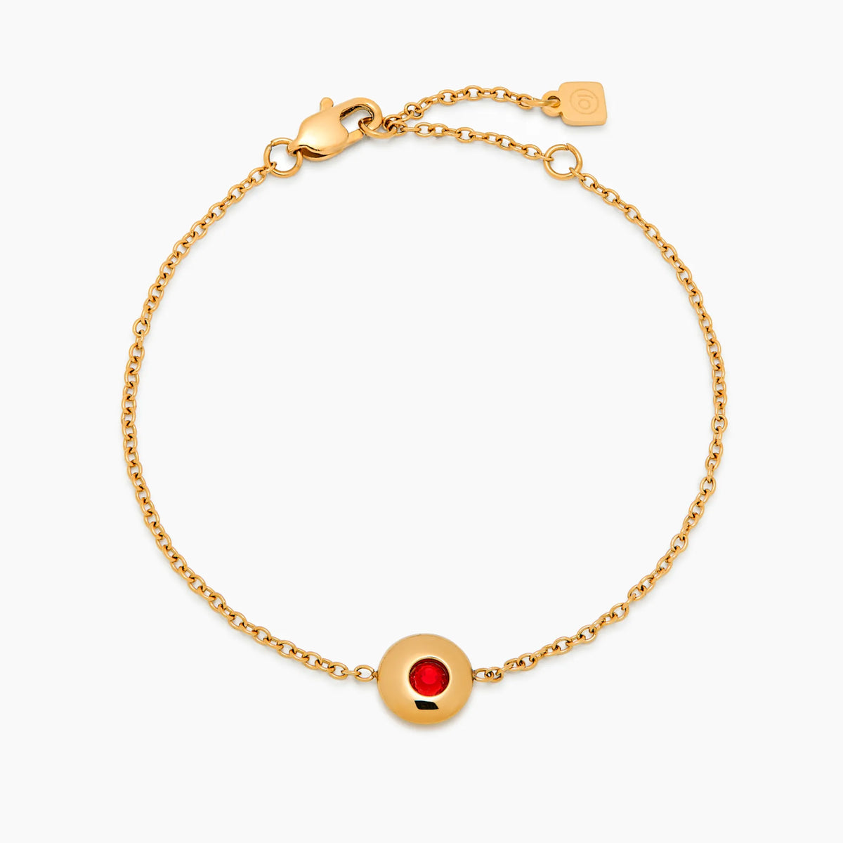 Pulseira Mini Berloque com Pedra de Nascimento