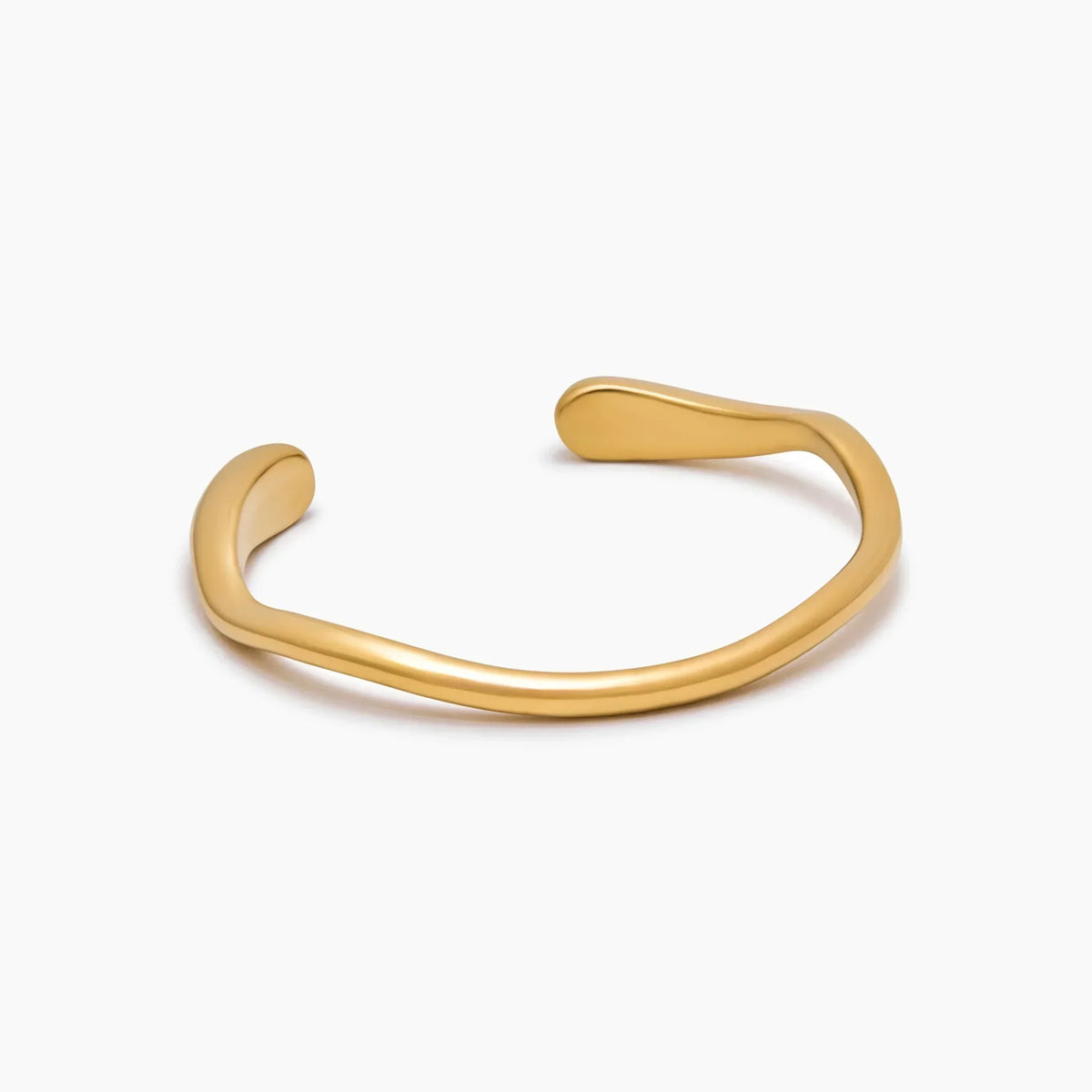 Pulseira Cuff Escultórica em Onda